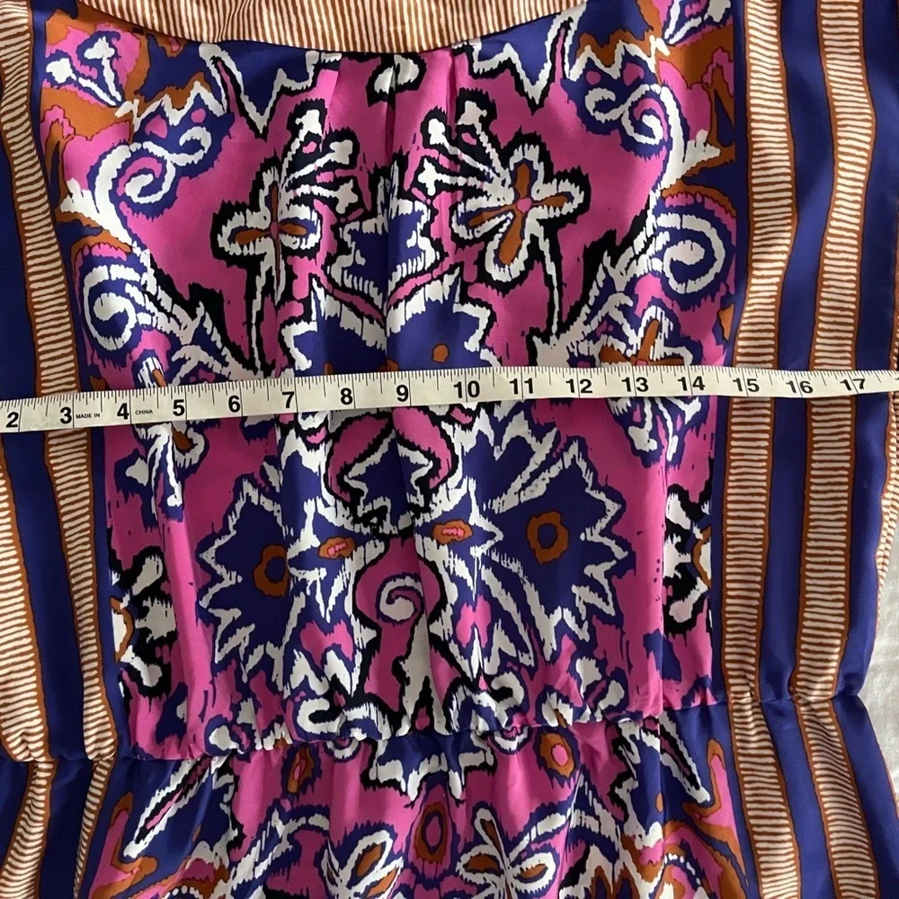 Ann Taylor Loft Mod Vibrant Short Scarf Motif Dress Size Medium EUC - Picture 7 of 11